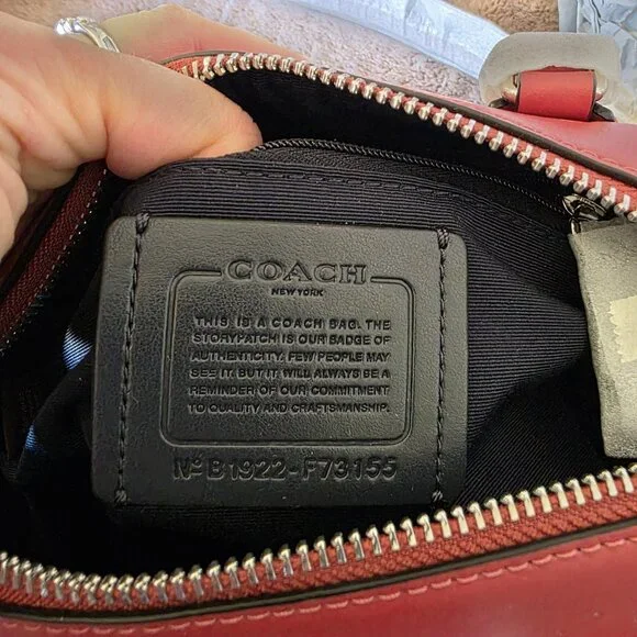 Coach Mini Bennett Satchel F73155 Fireworks SV/Navy Multi Red White Blue NWT - Picture 4 of 15